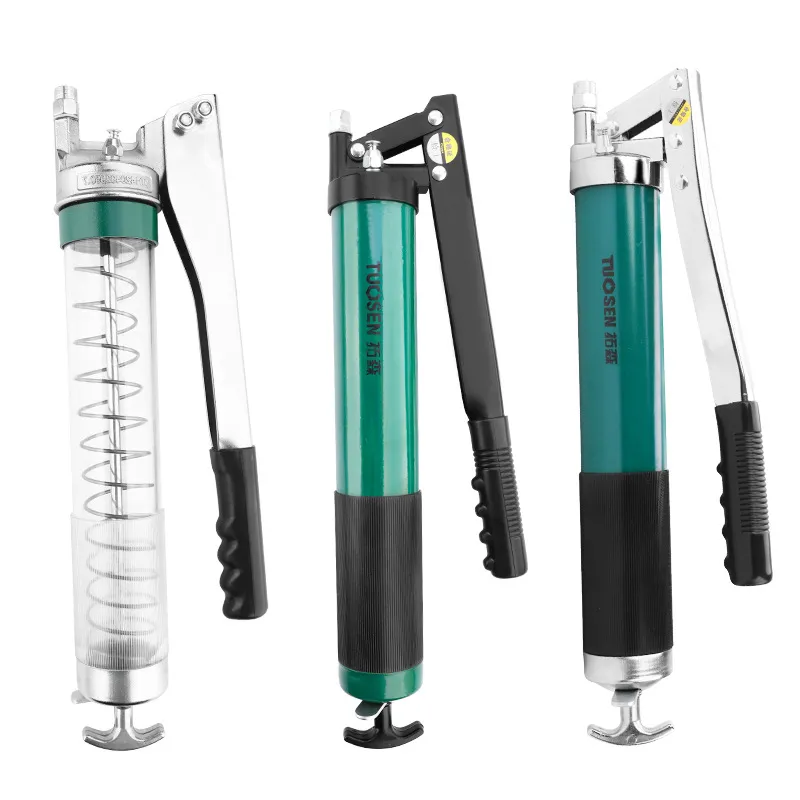 600cc Dual Plunger Grease Gun – Heavy Duty Manual High-Pressure Lubrication Tool with Transparent Barrel, Labor-Saving Lever Action for Automotive & Machinery Maintenance